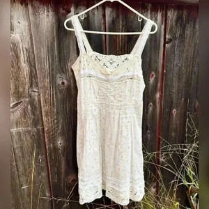 Johnny Was Crochet Boho Chic Dress